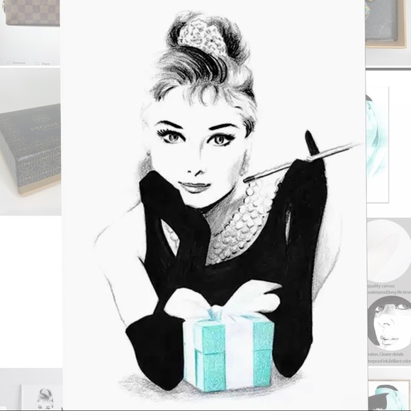 SET 3 Audrey Hepburn Breakfast at Tiffany’s print picture wall art Office decor - Picture 6 of 9